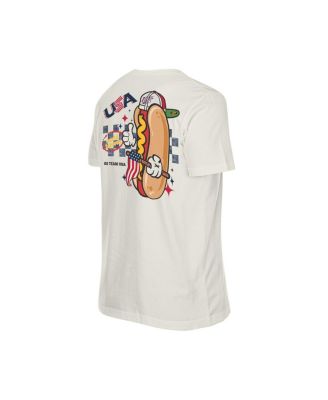 Men's Cream USA Baseball 2026 World Baseball Classic Hot Dog T-Shirt