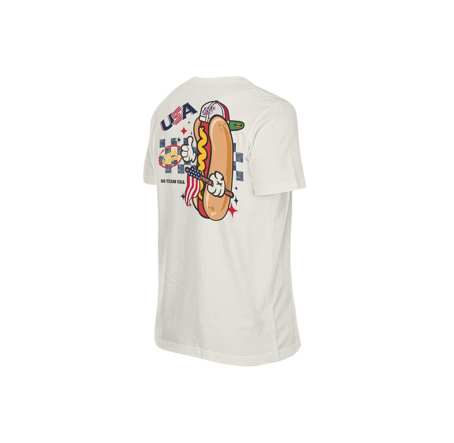 Men's Cream USA Baseball 2026 World Baseball Classic Hot Dog T-Shirt