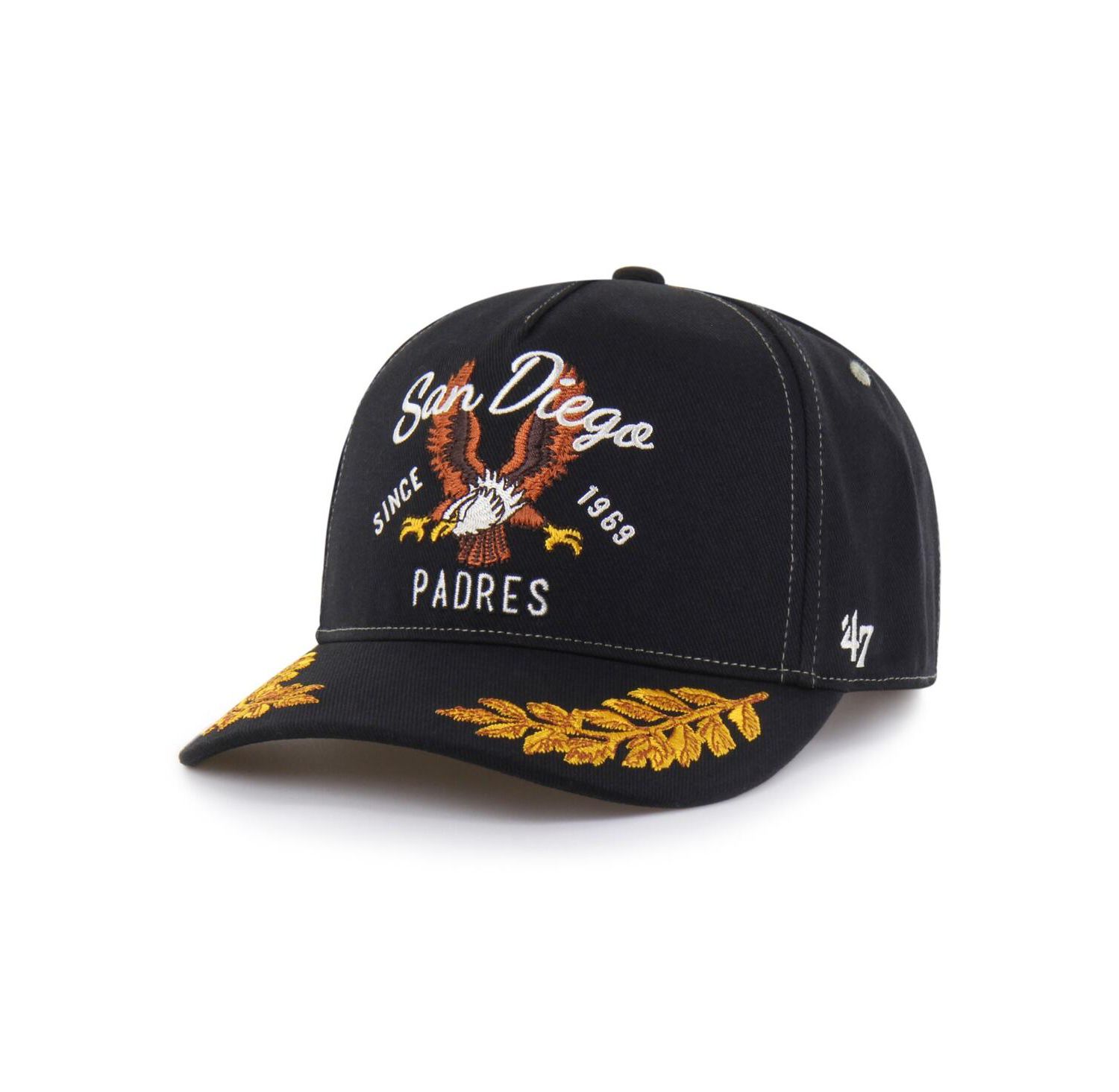 Men's Black San Diego Padres Keepsake Collection Adjustable Hitch Hat