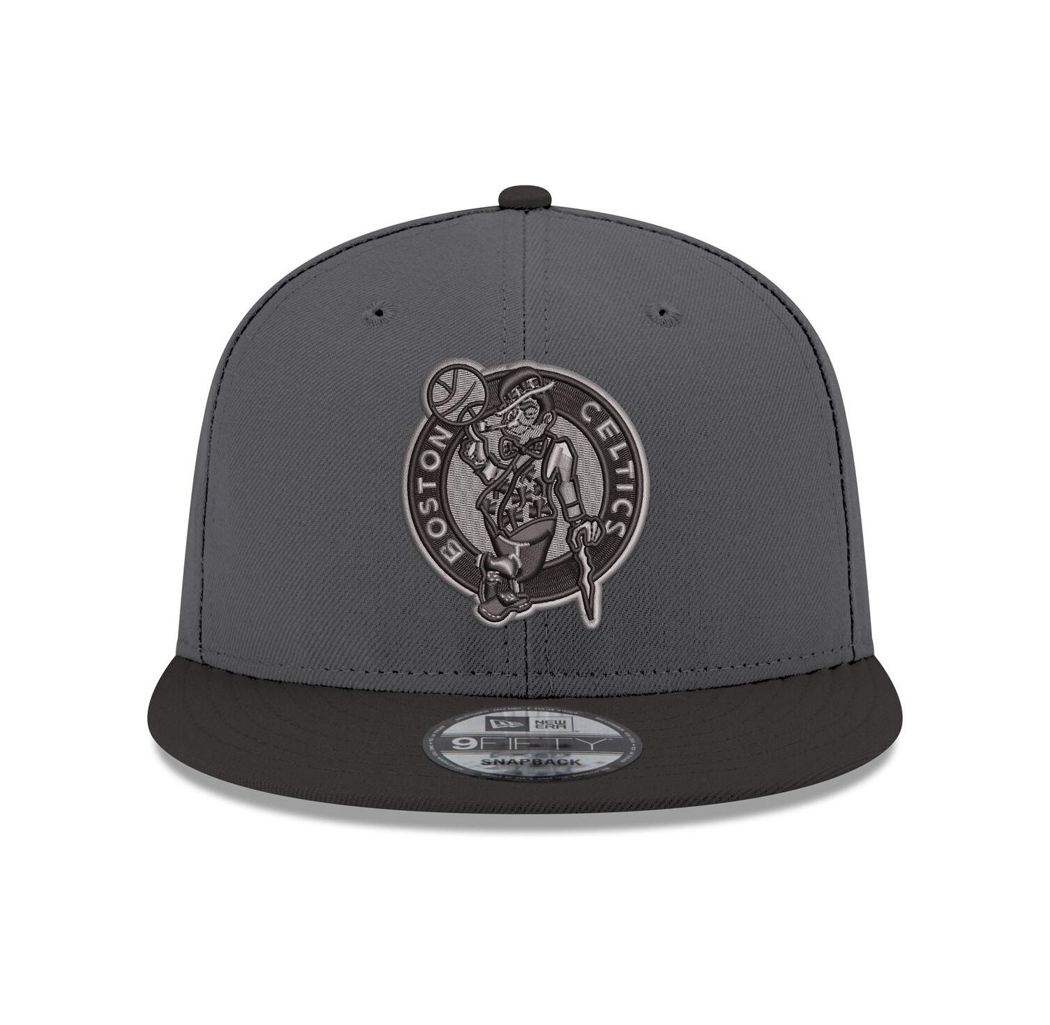 Men's Gray/Black Boston Celtics Logo 2-Tone 9FIFTY Snapback Hat