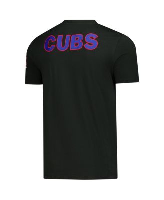 Men's Black Chicago Cubs Puerto Rico Country Flag T-Shirt