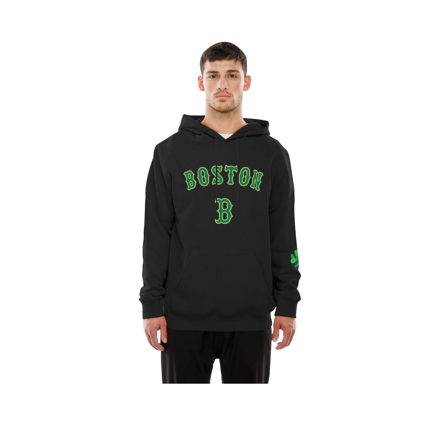 Men's Black Boston Red Sox 2026 St. Patrick's Day Fleece Hoodie