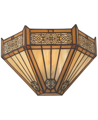 Stratford 7 1/2"H Mission Art Glass Wall Sconce