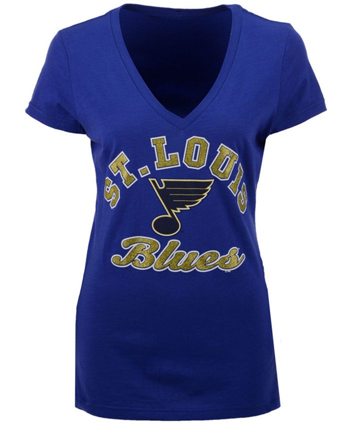 G-III Sports Women's St. Louis Blues Glitter V-Neck T-Shirt - Macy's