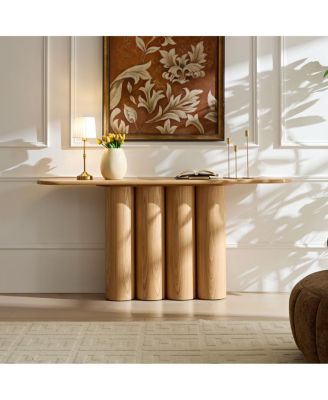 Modern Cylinder Leg Console Table for Entryway/Living Room