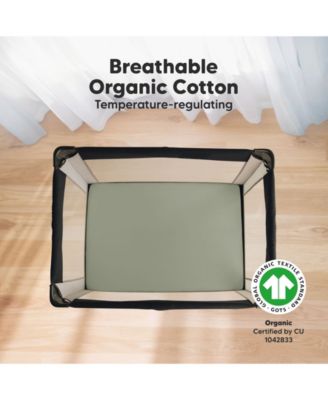 Mini Crib Sheets for Baby Girls, Boys, 2-Pack Soothe Pack and Play Sheets Fitted, Pack N Play Mattress Sheet