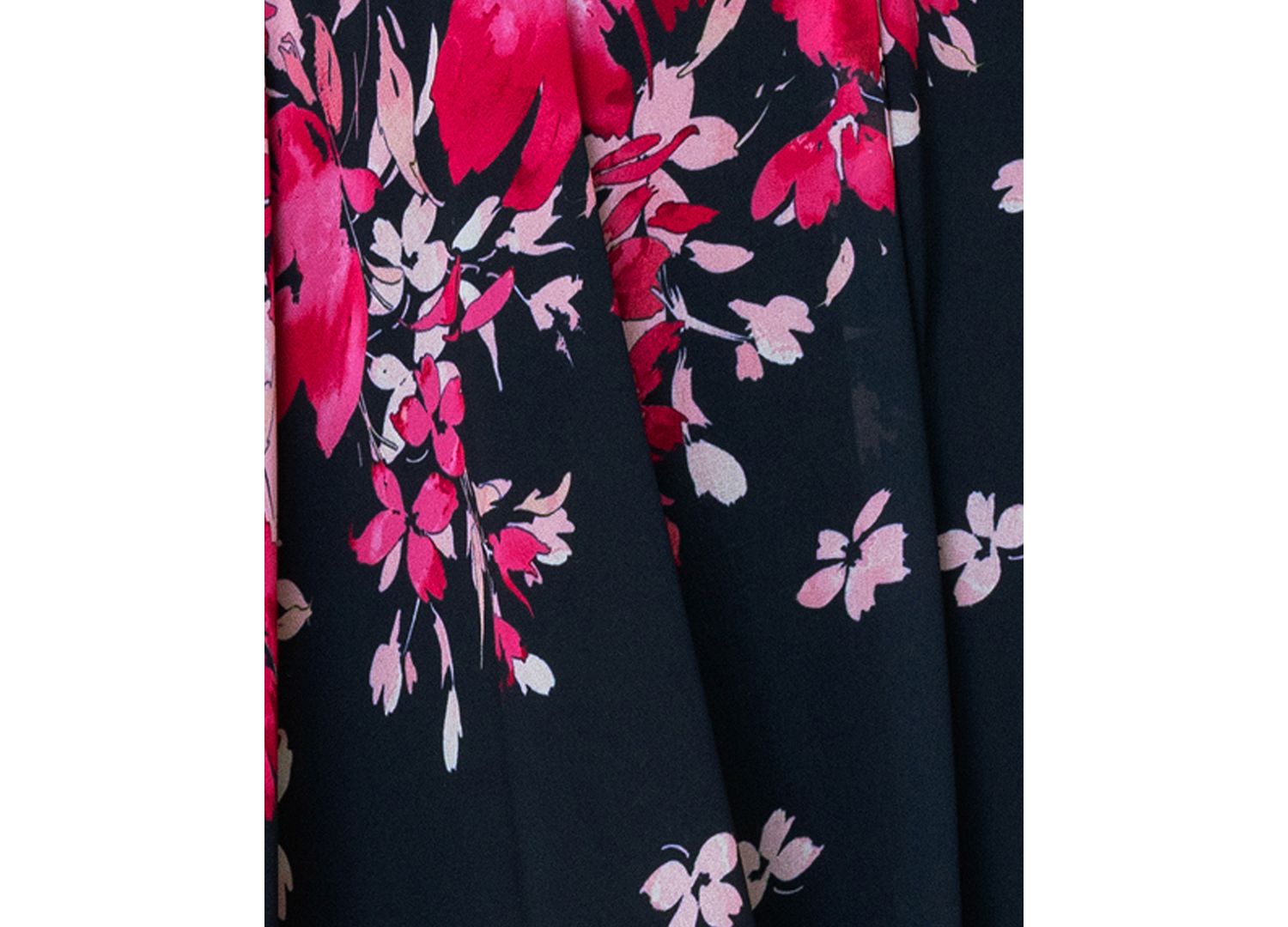 Women's Halter Neck Long Souffle Chiffon Floral Print Dress