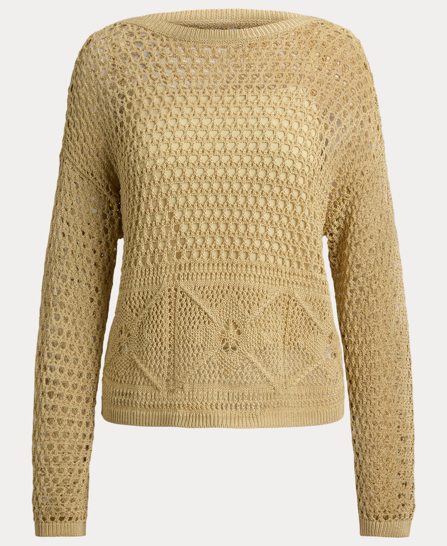 Women's Pointelle-Knit Boat Neck Sweater