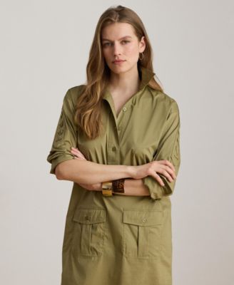 ralph lauren green dress macy's Green Fit & Flare Lauren Ralph Dresses