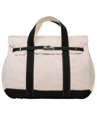 Madaket Terry and Cotton Canvas Large Tote Handbag
