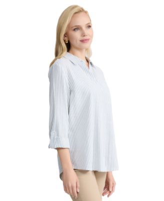 Women's Collared Button-Front Shirt