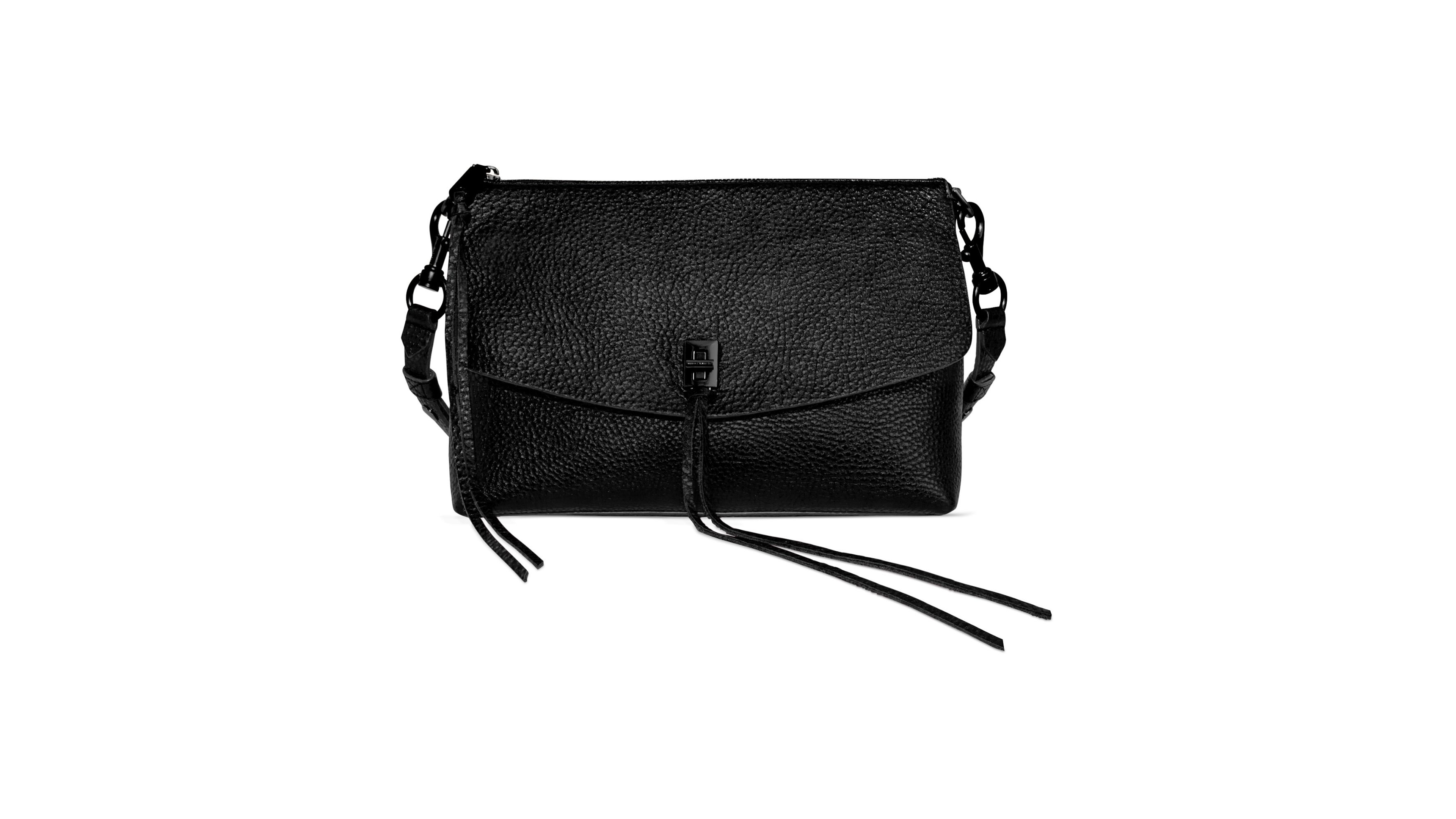 Rebecca Minkoff Darren Zip-Top Leather Shoulder Handbag