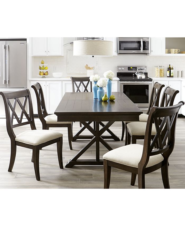 Furniture Baker Street Expandable Dining Trestle Table Macy's