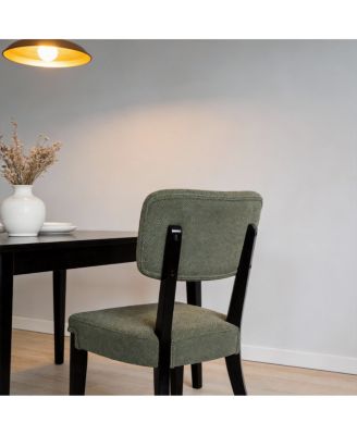 Armless Dining Chairs Set of 2 with Wood Legs