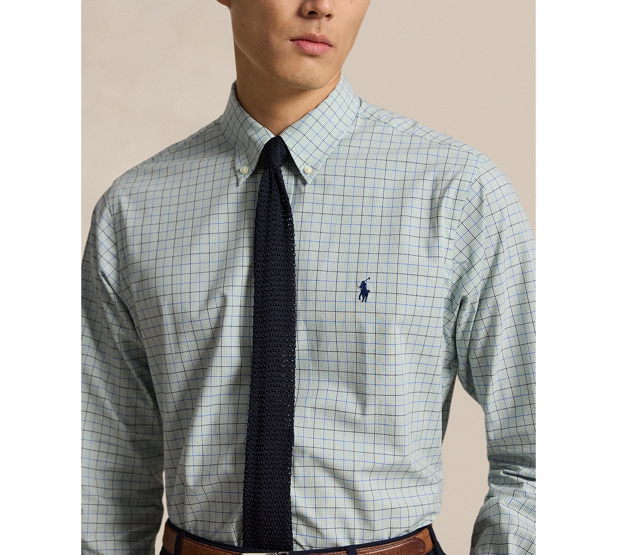 Polo Ralph Lauren Classic-Fit Checked Stretch Poplin Shirt