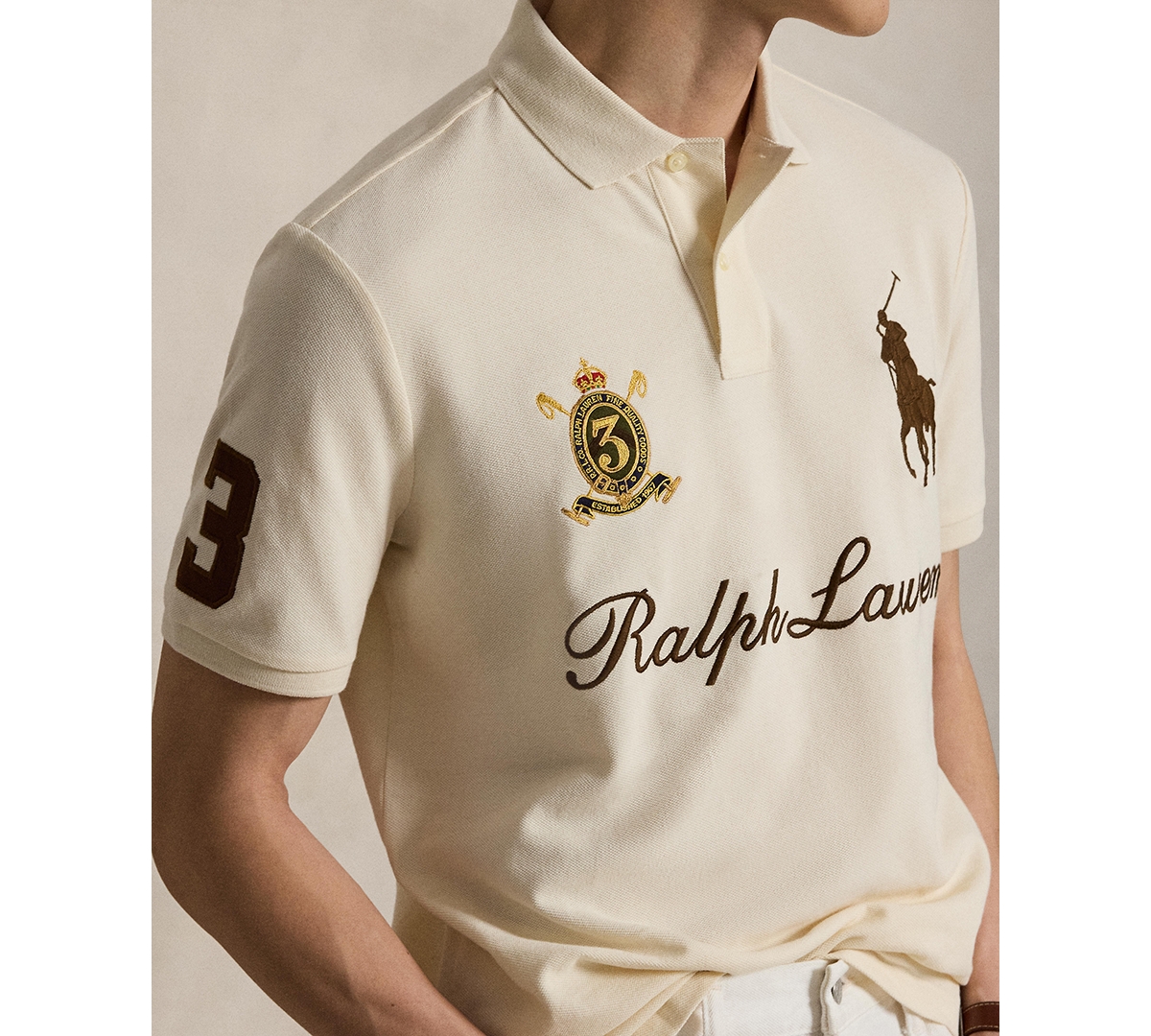 Polo Ralph Lauren Men's Custom Slim-Fit Big Pony Mesh Shirt