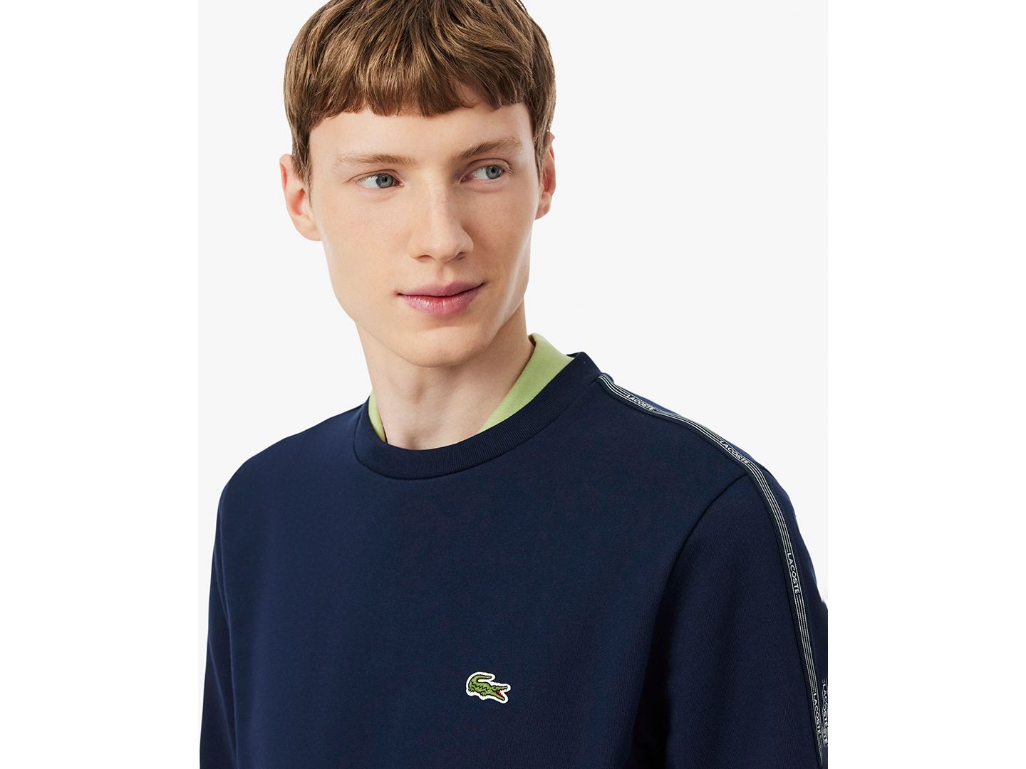 Мужской свитшот Lacoste Long-Sleeve Fleece, цвет: Тёмно-синий — фото 3