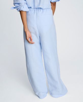 Women's Pull-On Linen Wide-Leg Pants