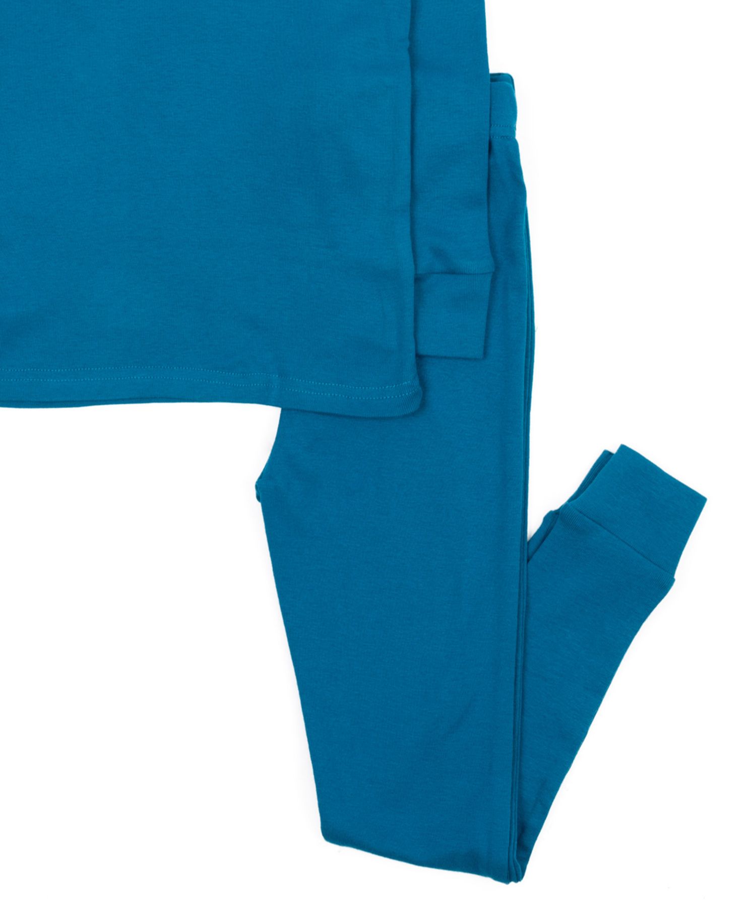 Kids Matching Family Two Piece Cotton Long Sleeve Solid Color Pajamas 6-14