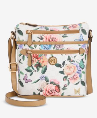 Floral North South Crossbody