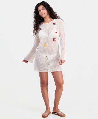 Women's Fruit Patch Crochet Swim Cover-Up Dress