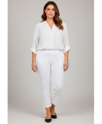 Women's Super-Stretch Straight Ankle Pull-On Pant