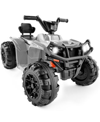 12V Kids Ride-On ATV Quad w/ Bluetooth, 2.4mph Max, Treaded Tires, LED Lights, Radio