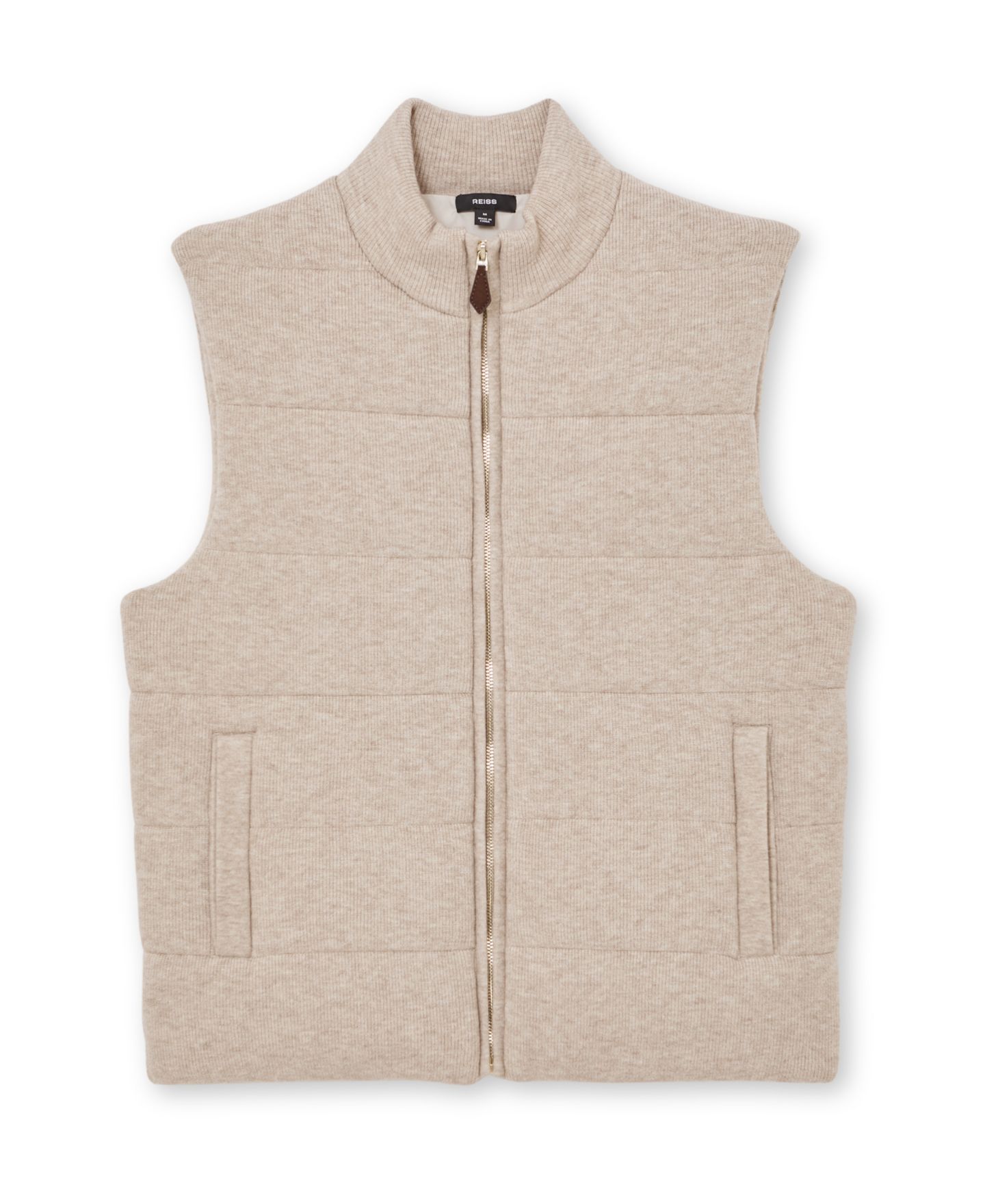 Мужской жилет REISS Otley Rib-Knit Zip-Through Gilet — фото 3