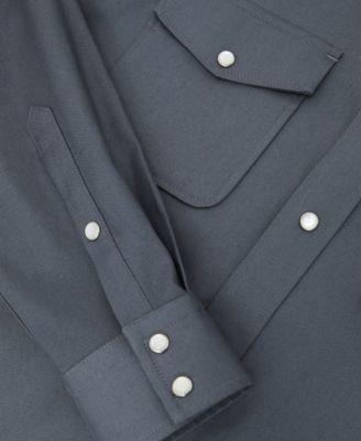 Men's Cotton-Twill Twin-Pocket Stretch Overshirt