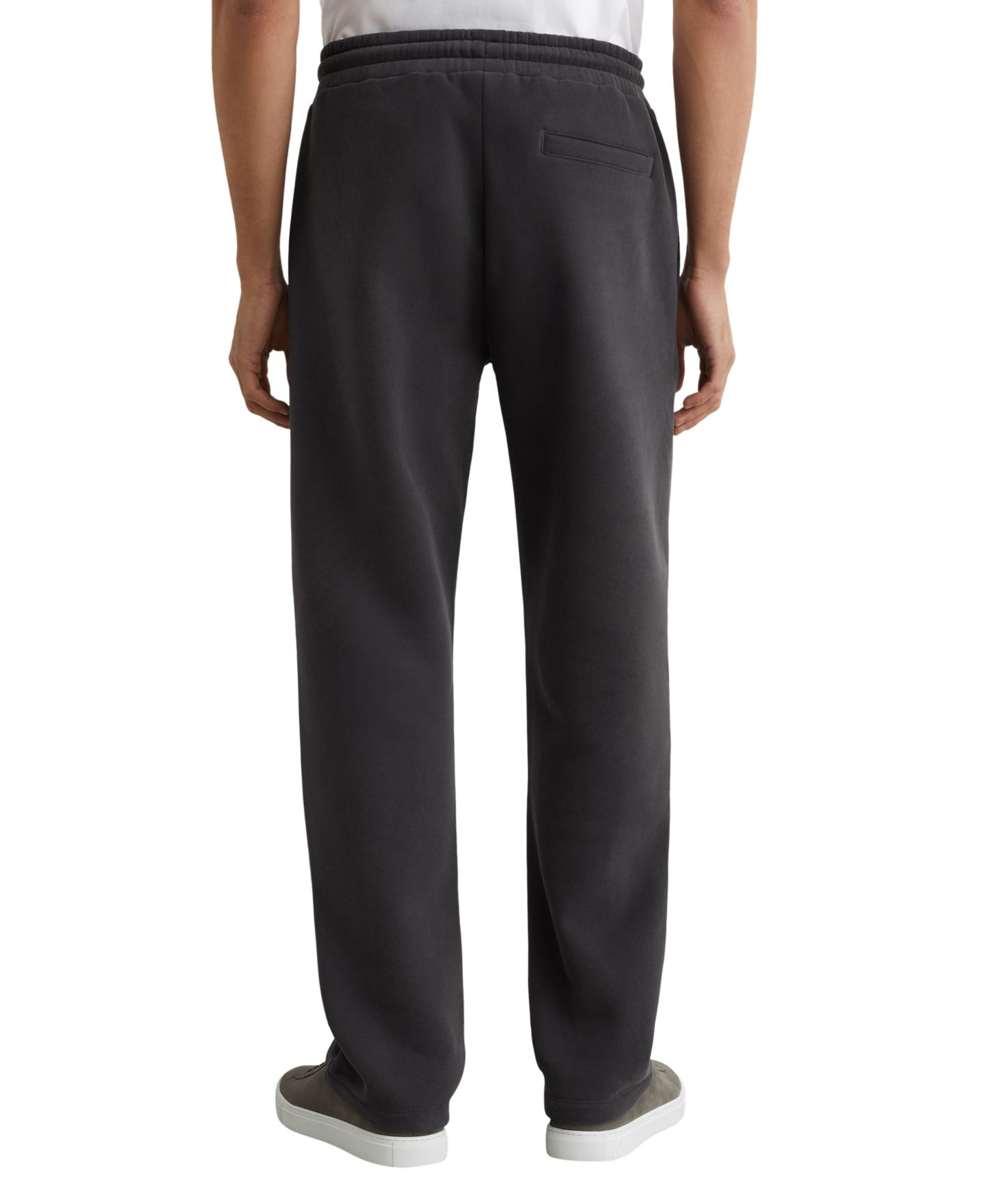 Мужские брюки REISS Zeno Cotton-Blend Washed Drawstring, цвет: Потёртый чёрный — фото 4