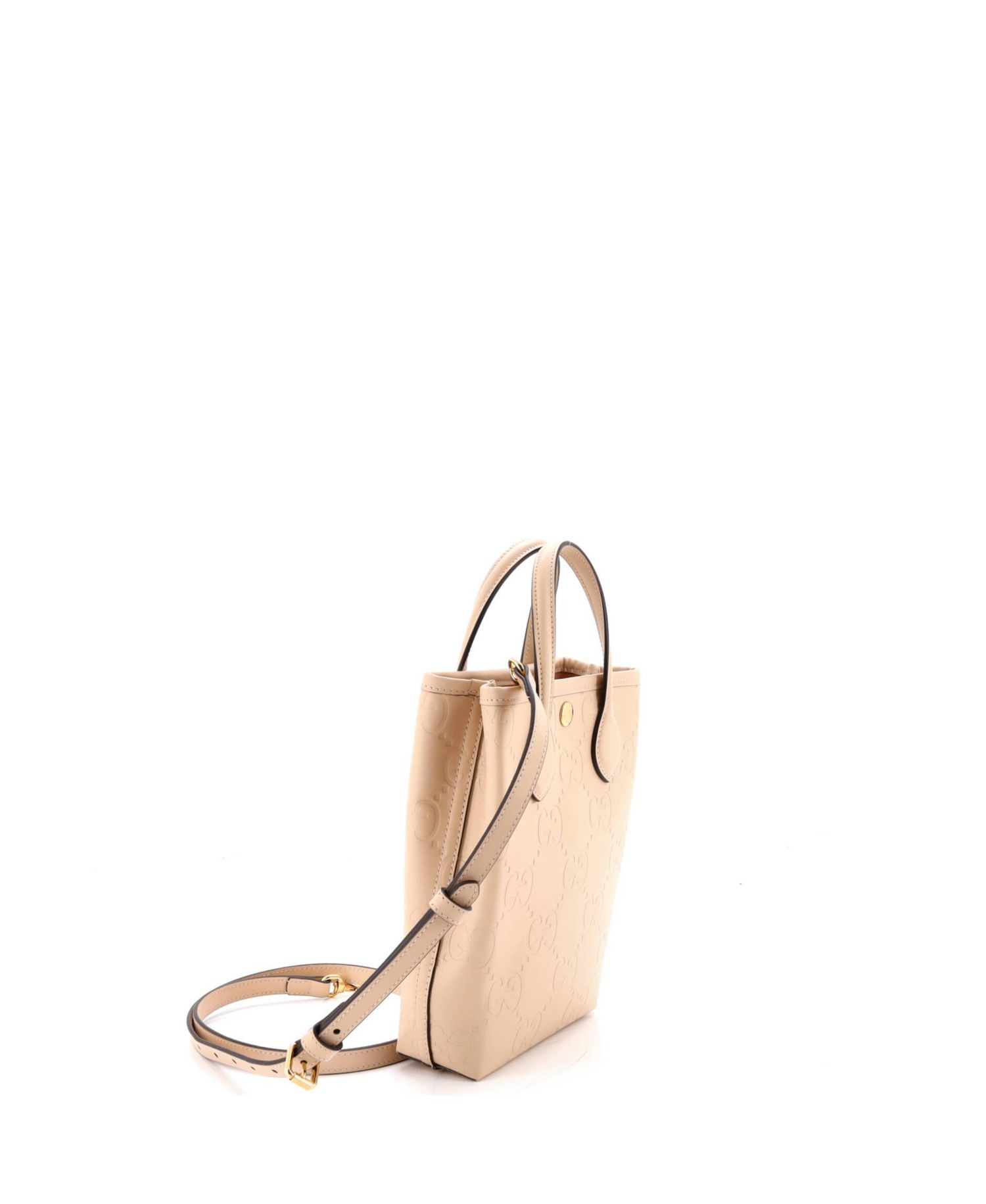 Mini Vertical Tote GG Embossed Leather