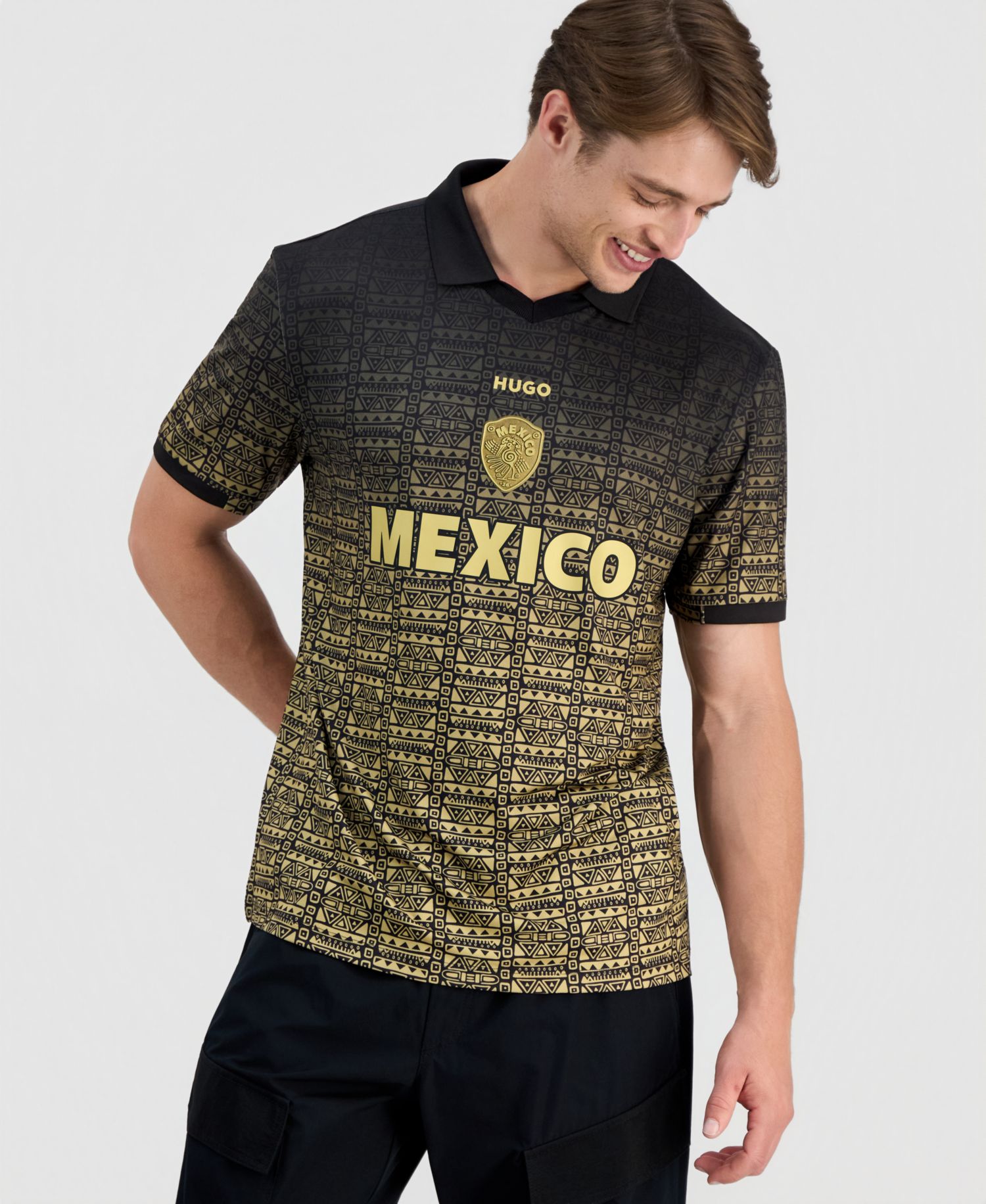 Men's Relaxed Fit Mexico Football Polo Jersey
