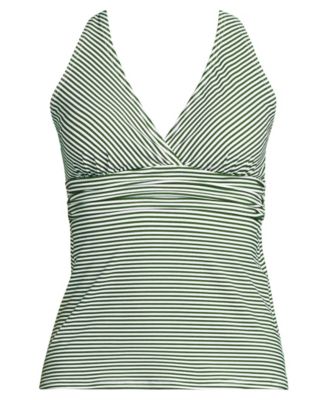 Women's D-Cup V-Neck Plunge X Back Tankini Top
