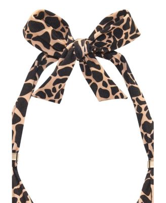 Women's Giraffe Print Triangle Bikini Swimsuit Top Bra Sizing