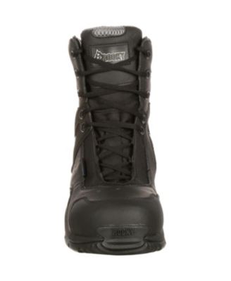 Men's 1st Med Carbon Fiber Toe Puncture-Resistant Side-Zip Waterproof Public Service Boot