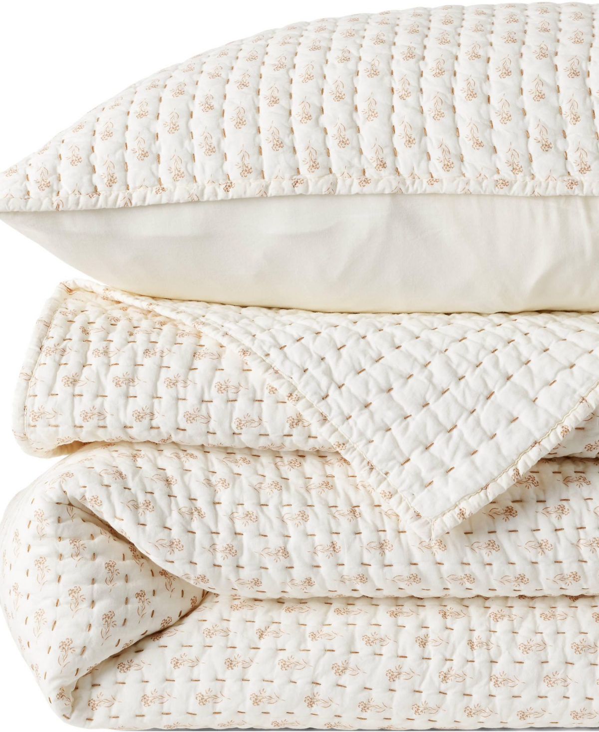 Lands' End Printed Seed Stitch Quilt