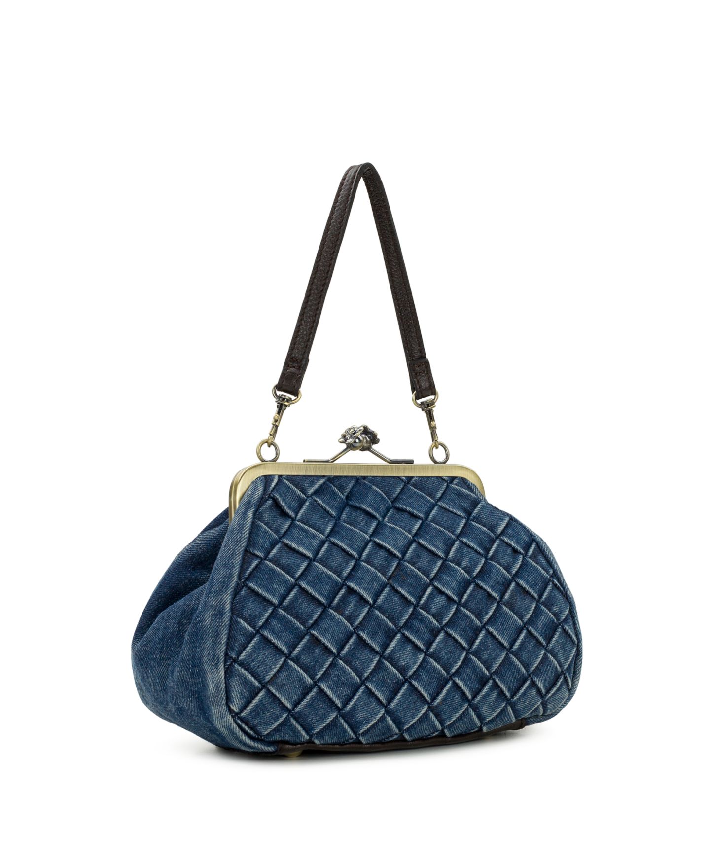 Женская сумка Patricia Nash Tabby Small Woven Denim Frame Crossbody, цвет: Джинсовый — фото 7