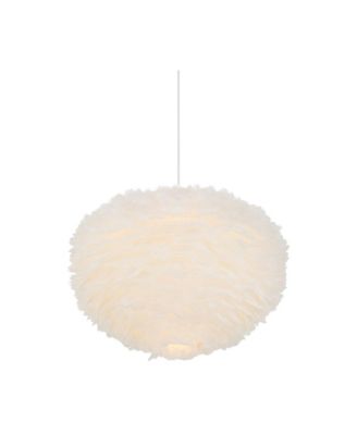 Possini Euro Branta 20 1/2"W White Goose Feather Modern Pendant Light