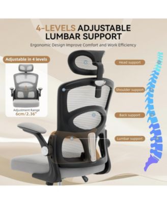 Office Chair Ergonomic Desk Chair,Home Mesh Office Desk Chair with Wheels,High-Back Computer Gaming Chair with Adjustable Headrest