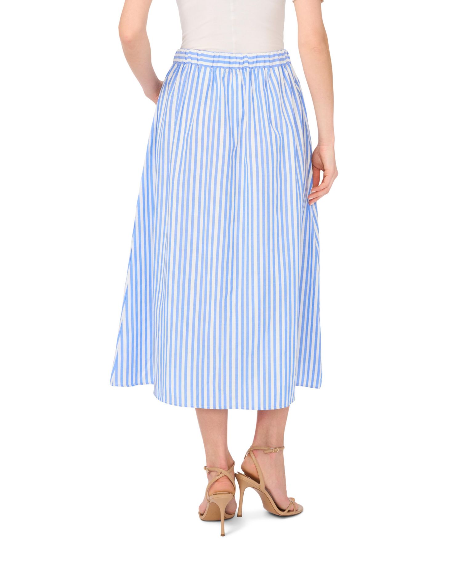 Women's Pull-On Placket Midi Skirt