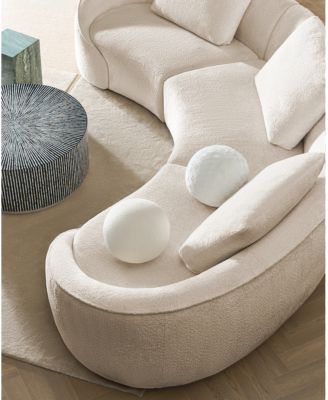 Maeve Felted Wool Ball Pillow 12" - White