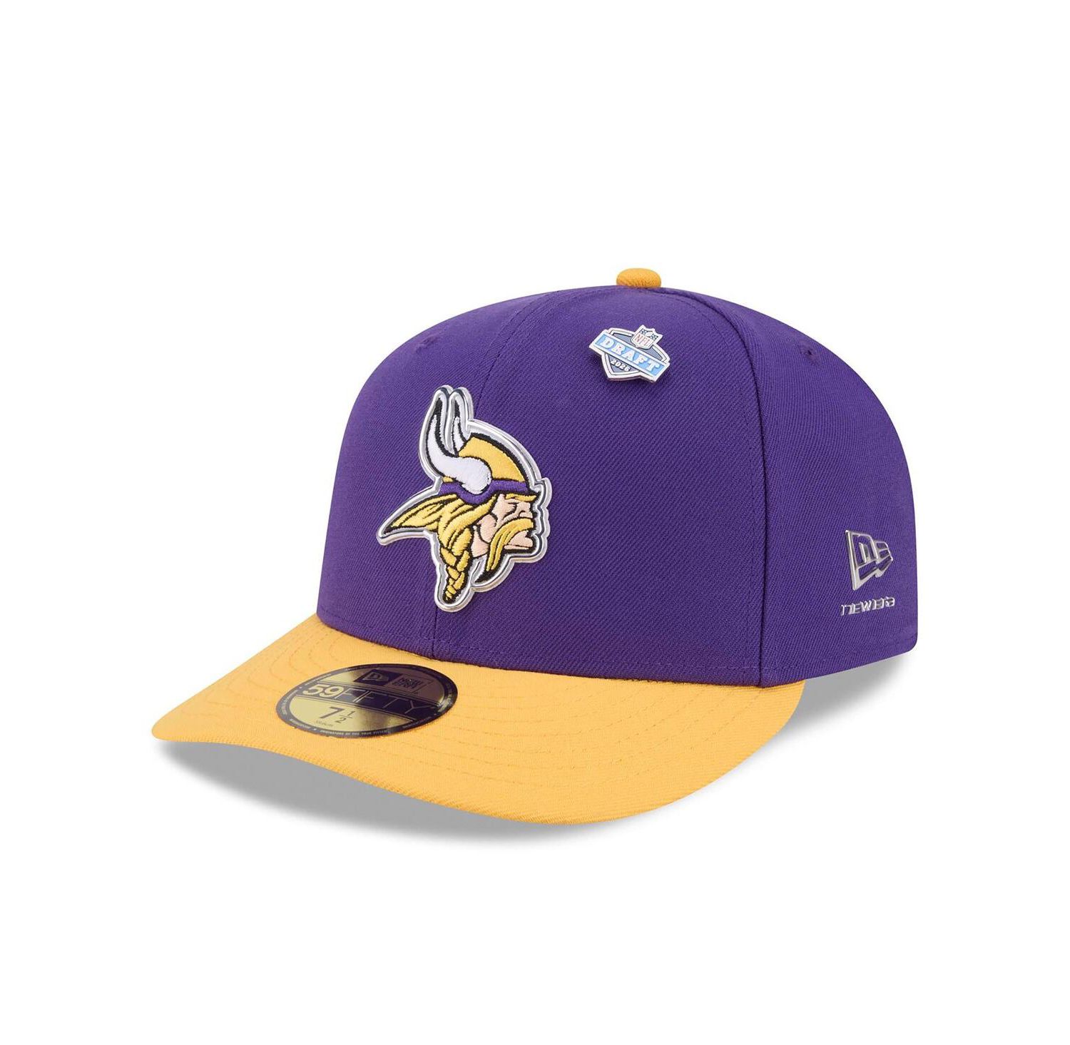 Men's Purple/Gold Minnesota Vikings 2026 NFL Draft Pre-Curved 59FIFTY Fitted Hat
