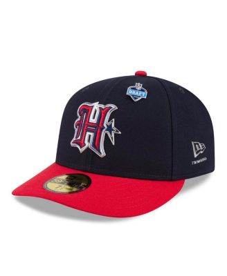Men's Navy/Red Houston Texans 2026 NFL Draft Pre-Curved 59FIFTY Fitted Hat