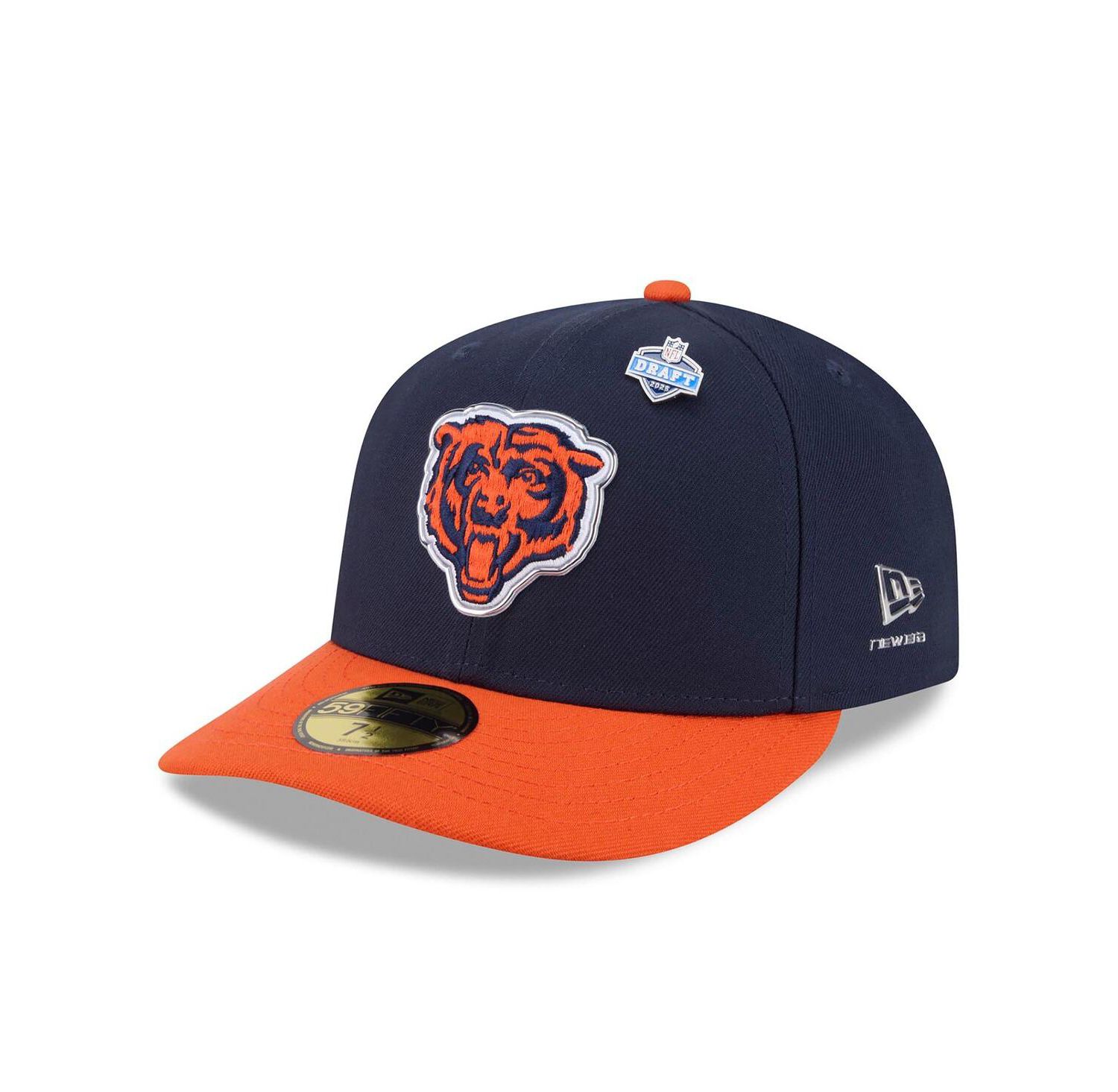 Men's Navy/Orange Chicago Bears 2026 NFL Draft Pre-Curved 59FIFTY Fitted Hat