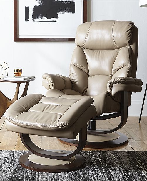 Furniture Aby Leather Recliner Chair & Ottoman Furniture Macy's