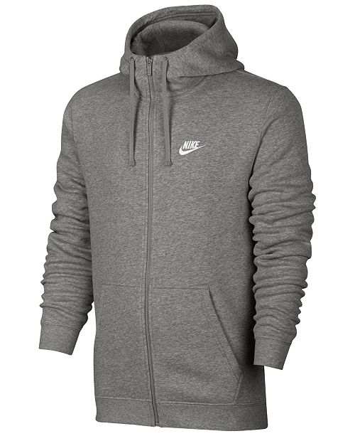 Nike Men's Fleece Zip Hoodie & Reviews - Hoodies & Sweatshirts - Men ...