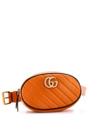 GG Marmont Belt Bag Diagonal Quilted Leather