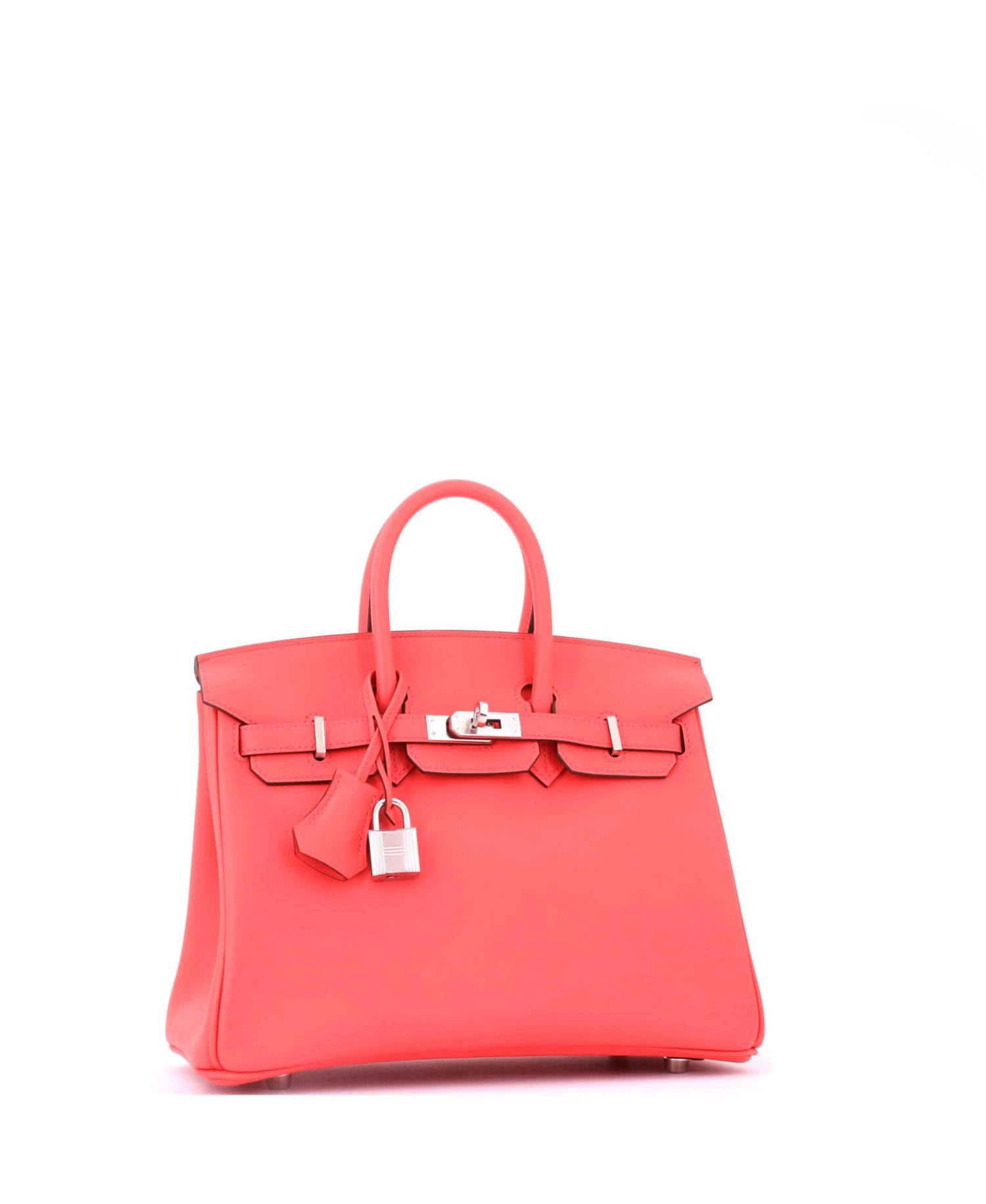 Birkin 25 Handbag Pink Swift with Palladium Hardware
