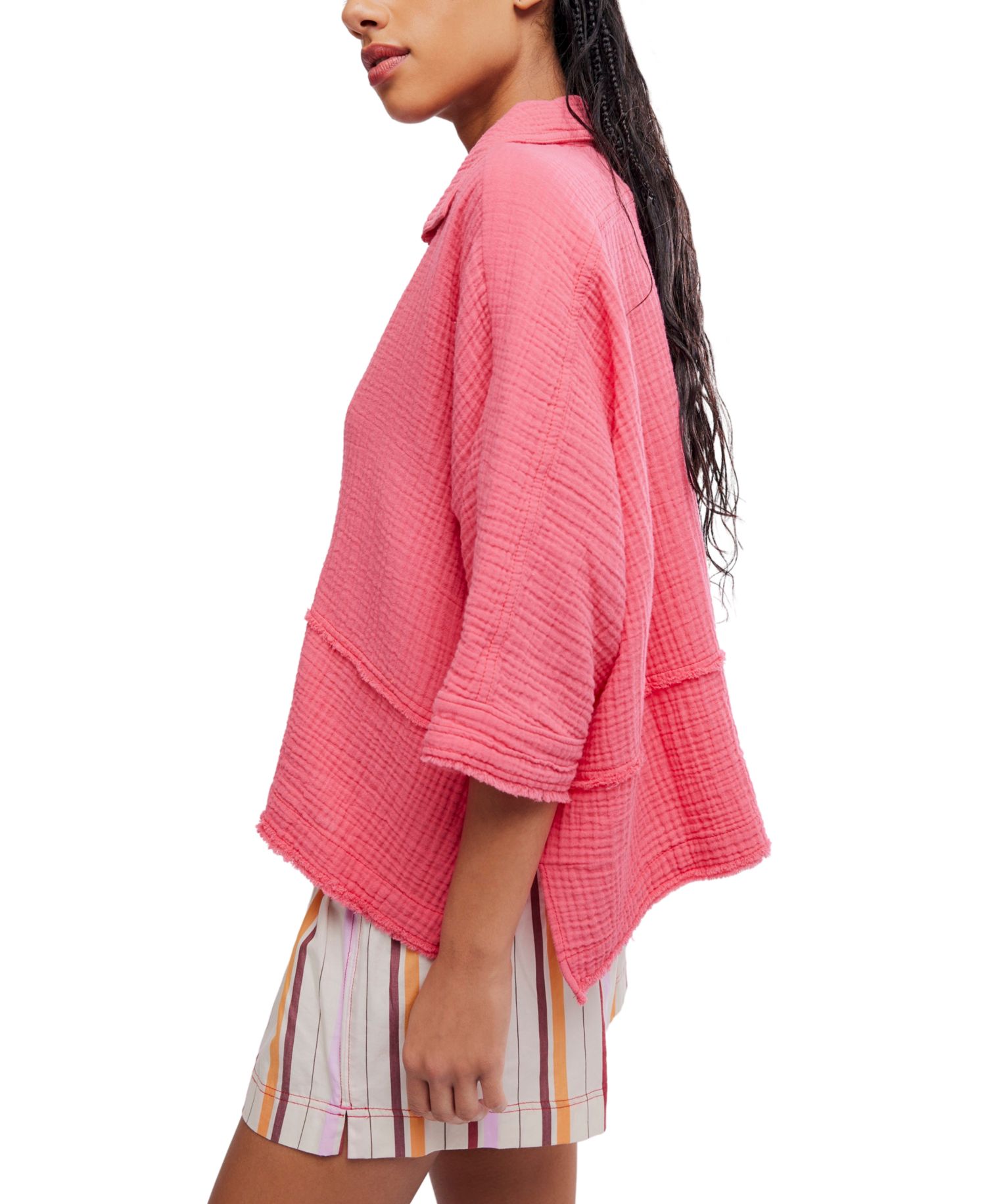 Women's Happy Days Collared Cotton Top