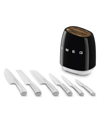 50's Retro Style Aesthetic 7-Pc. Knife Block Set